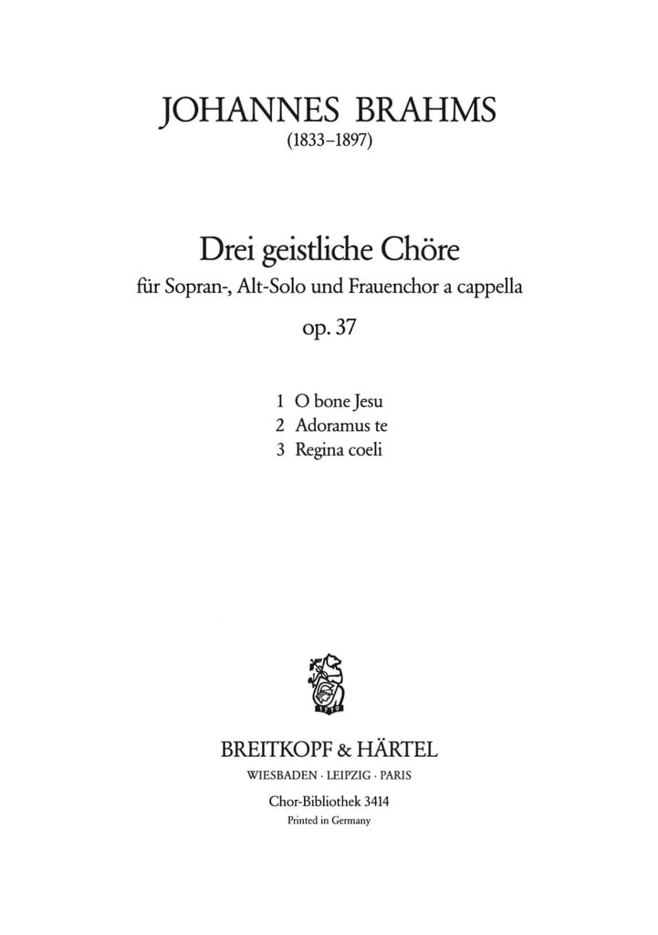 Drei geistliche Chöre op. 37